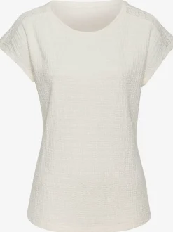 T-shirt à manches courtes avec empiècement crochet aux épaules