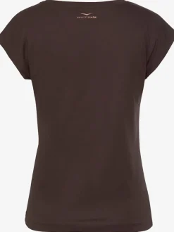 T-shirt à manches courtes avec encolure ronde et logo brillant