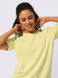 T-shirt à manches courtes avec fronces aux épaules en modal