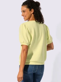 T-shirt à manches courtes avec fronces aux épaules en modal