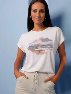 T-shirt à manches courtes avec imprimé graphique devant