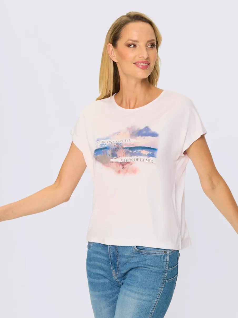 T-shirt à manches courtes avec imprimé graphique devant