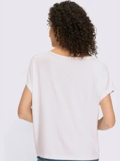 T-shirt à manches courtes avec imprimé floral en viscose douce