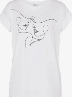 T-shirt à manches courtes avec imprimé en jersey de coton