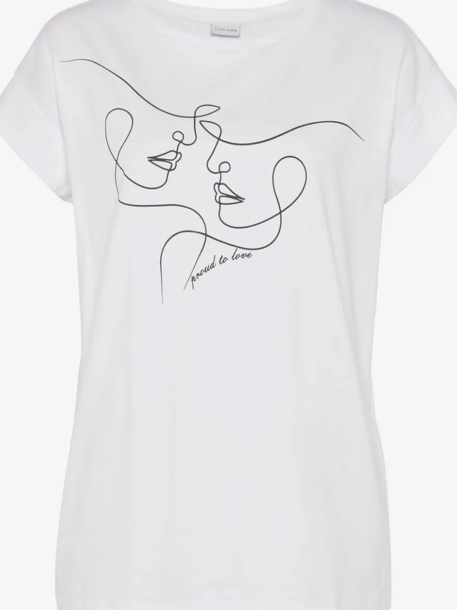 T-shirt à manches courtes avec imprimé en jersey de coton