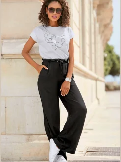 T-shirt à manches courtes avec imprimé en jersey de coton