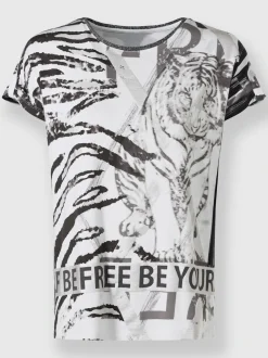 T-shirt à manches courtes avec imprimés graphiques brillants