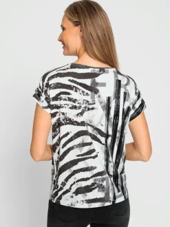 T-shirt à manches courtes avec imprimés graphiques brillants