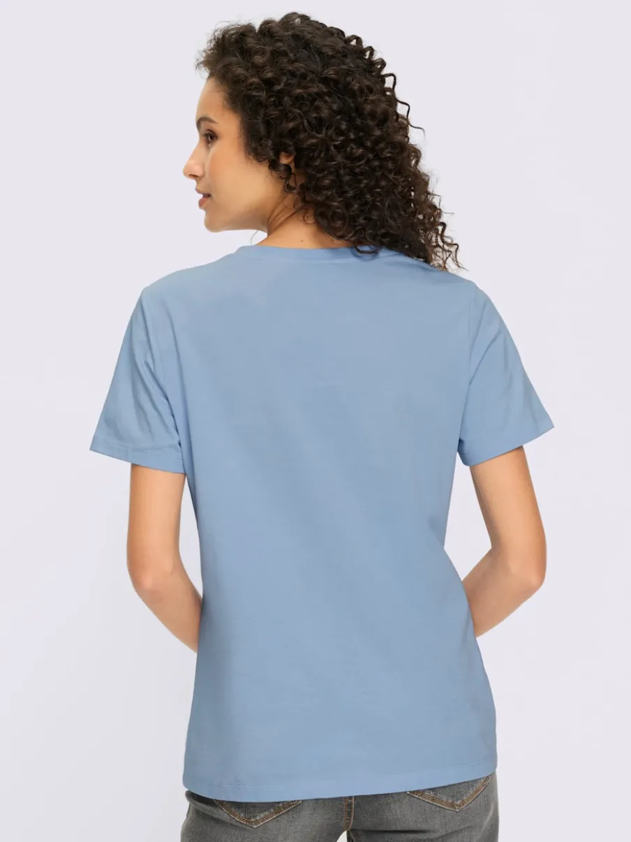 T-shirt à manches courtes avec inscription BELLA brodée en coton