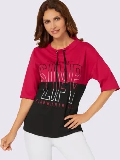 T-shirt à manches courtes avec imprimé et lien à nouer