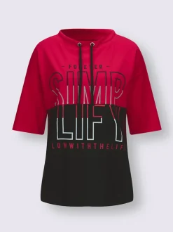 T-shirt à manches courtes avec imprimé et lien à nouer