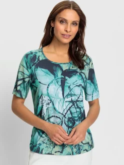 T-shirt à manches courtes avec imprimé floral doux