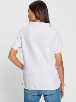 T-shirt à manches courtes avec inscription et pierres scintillantes