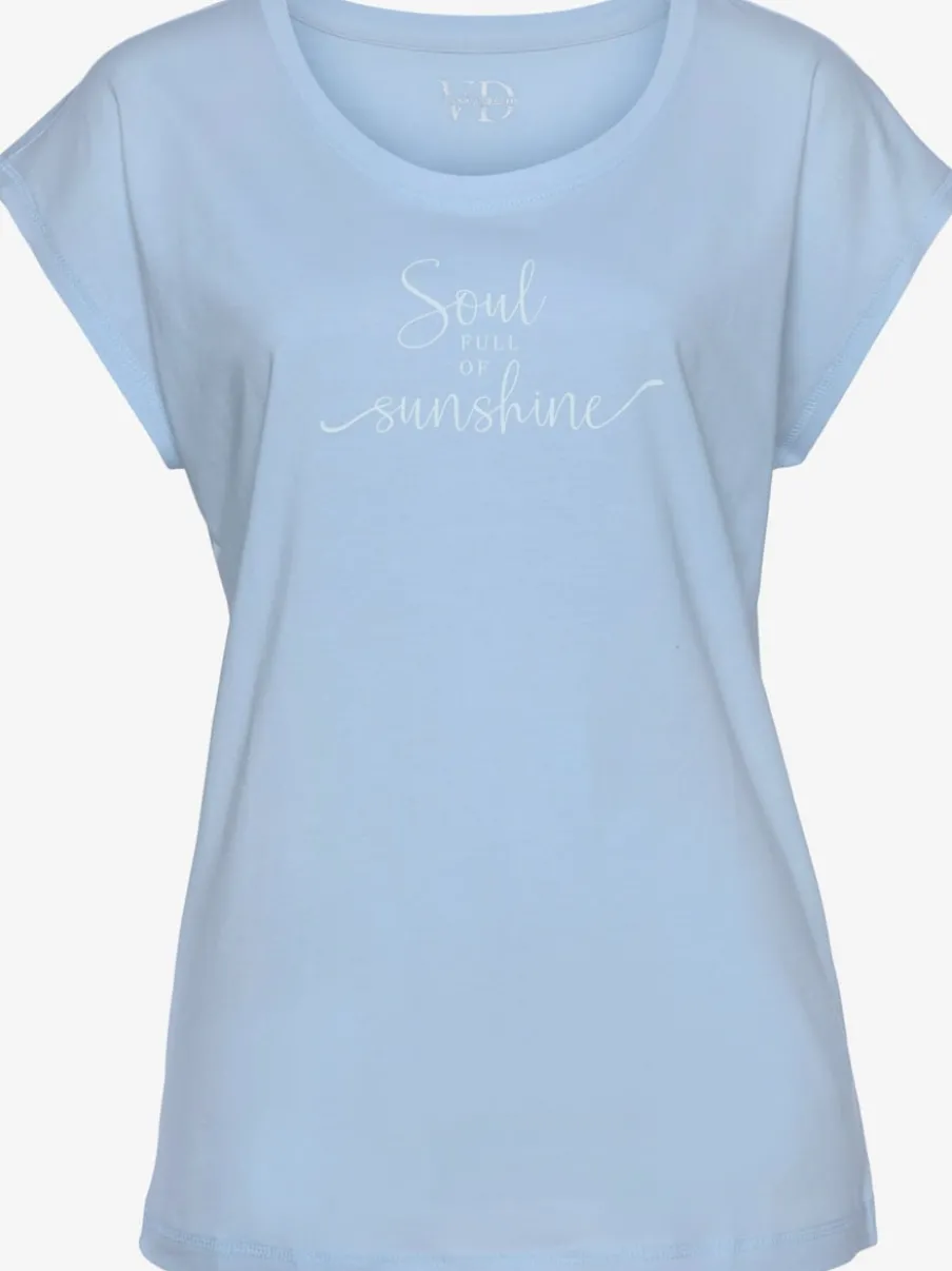 T-shirt à manches courtes avec inscription en jersey doux