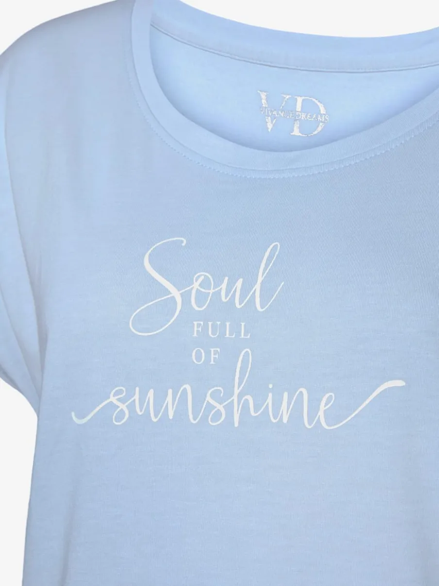 T-shirt à manches courtes avec inscription en jersey doux