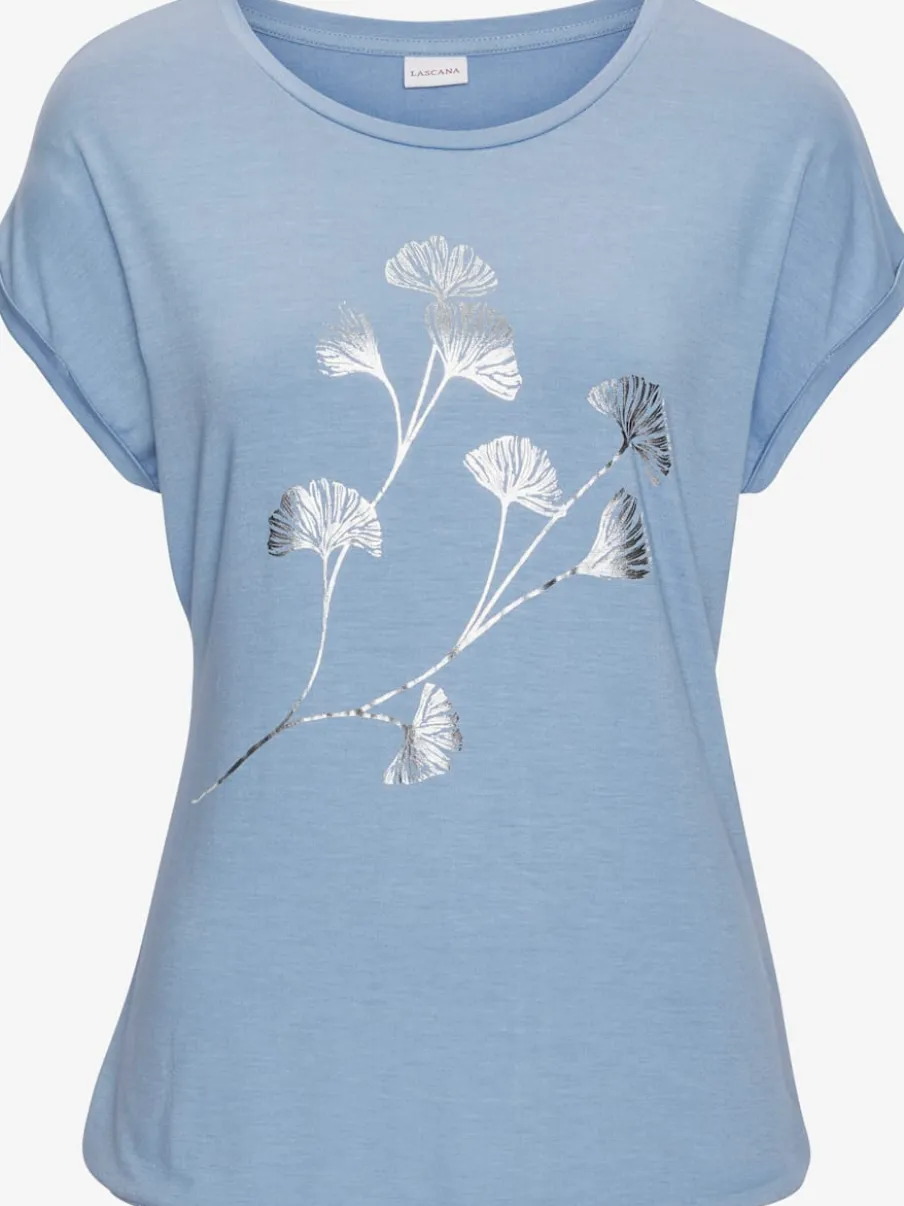 T-shirt à manches courtes avec imprimé floral décontracté