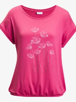 T-shirt à manches courtes avec imprimé floral et détails brillants