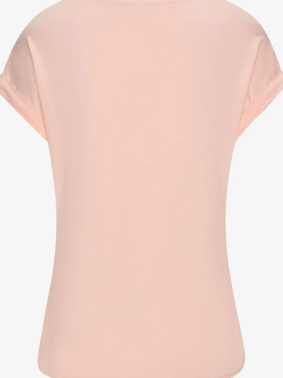 T-shirt à manches courtes avec imprimé cœur et taille élastiquée