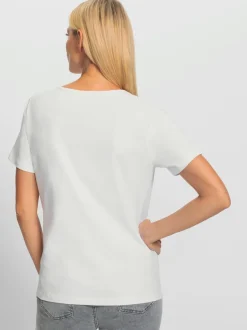 T-shirt à manches courtes avec motif imprimé et paillettes