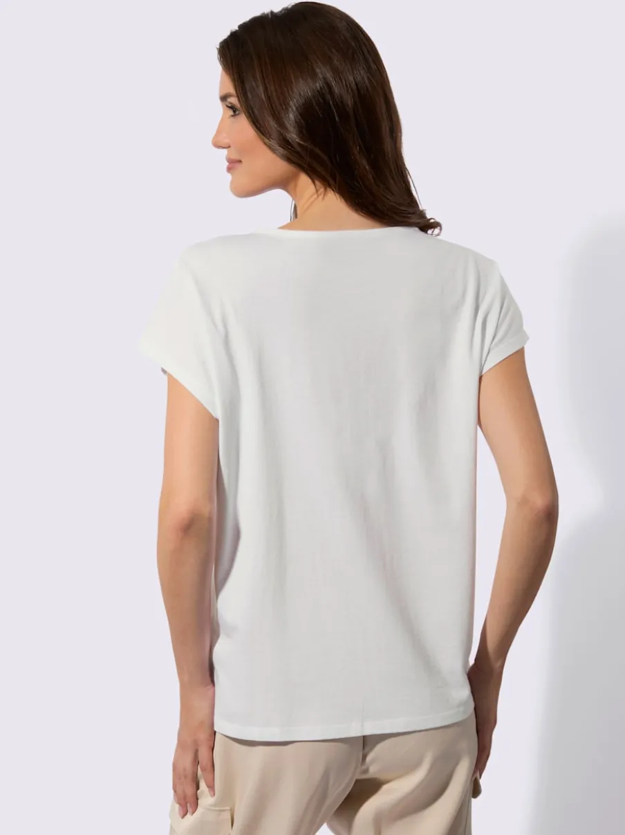 T-shirt manches courtes avec motif animal et col rond