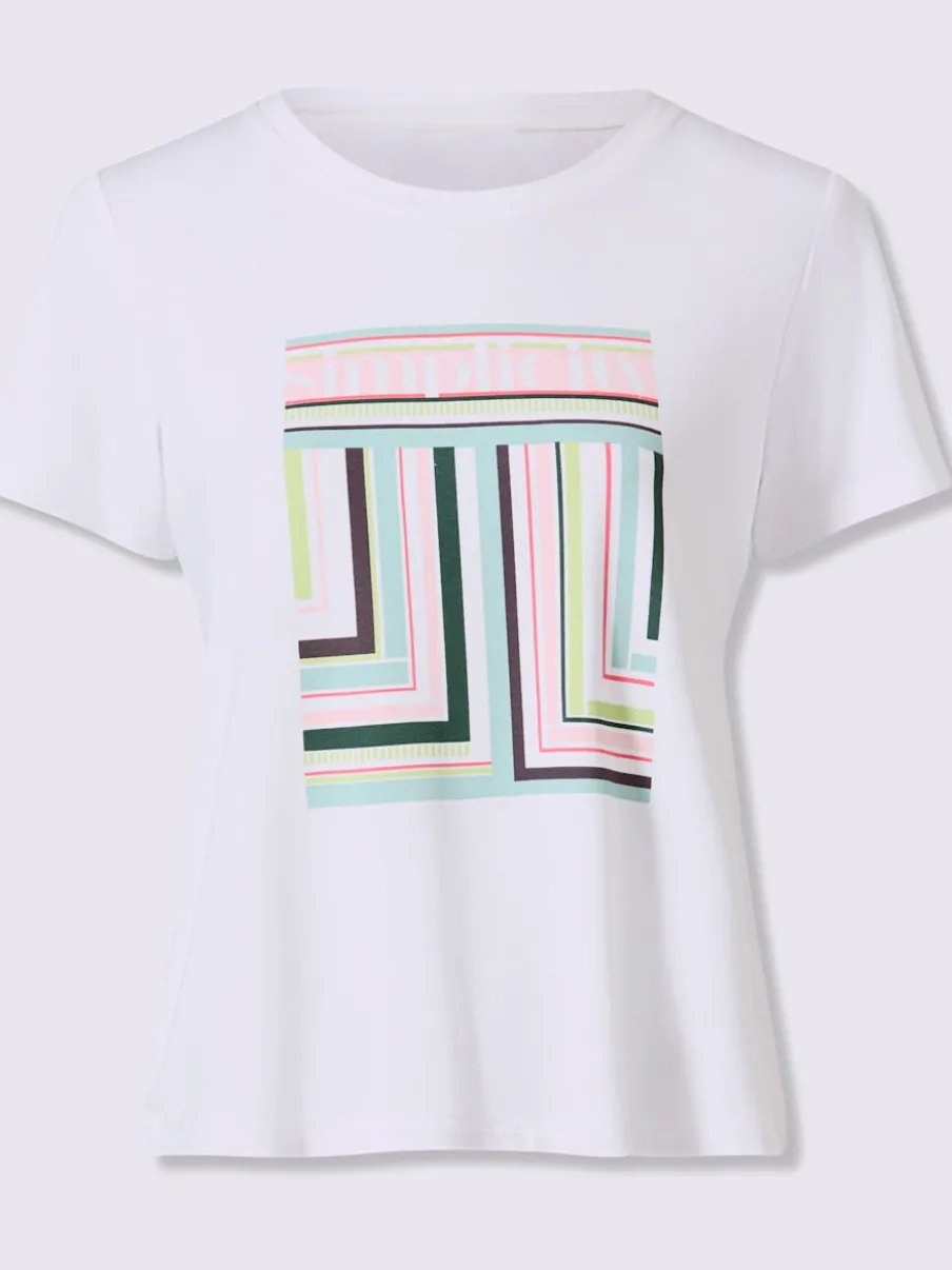 T-shirt à manches courtes avec motif graphique en viscose ECOVERO