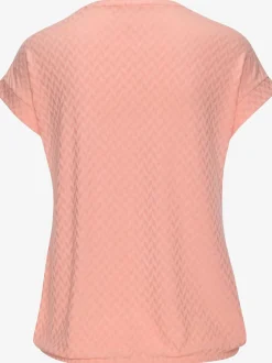 T-shirt à manches courtes avec motif jacquard et encolure ronde