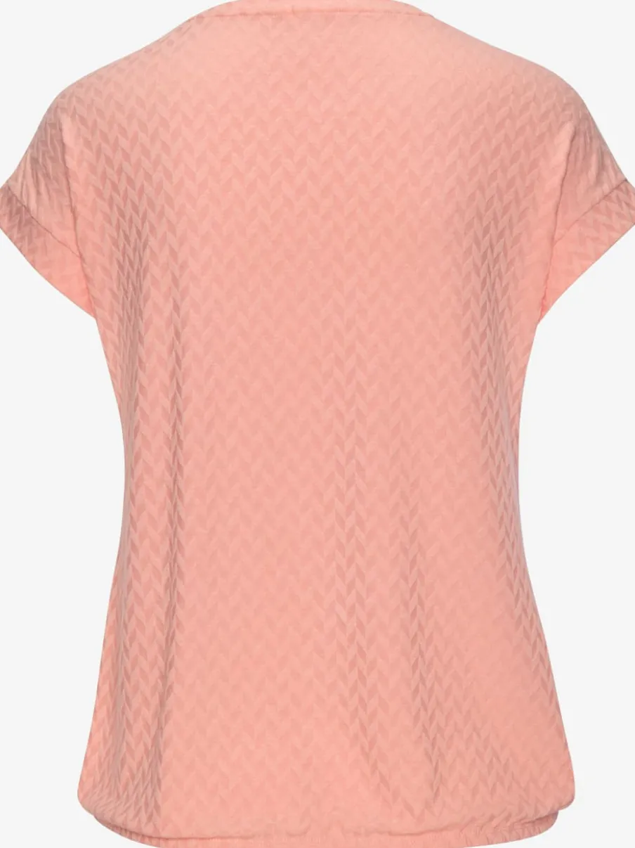 T-shirt à manches courtes avec motif jacquard et encolure ronde