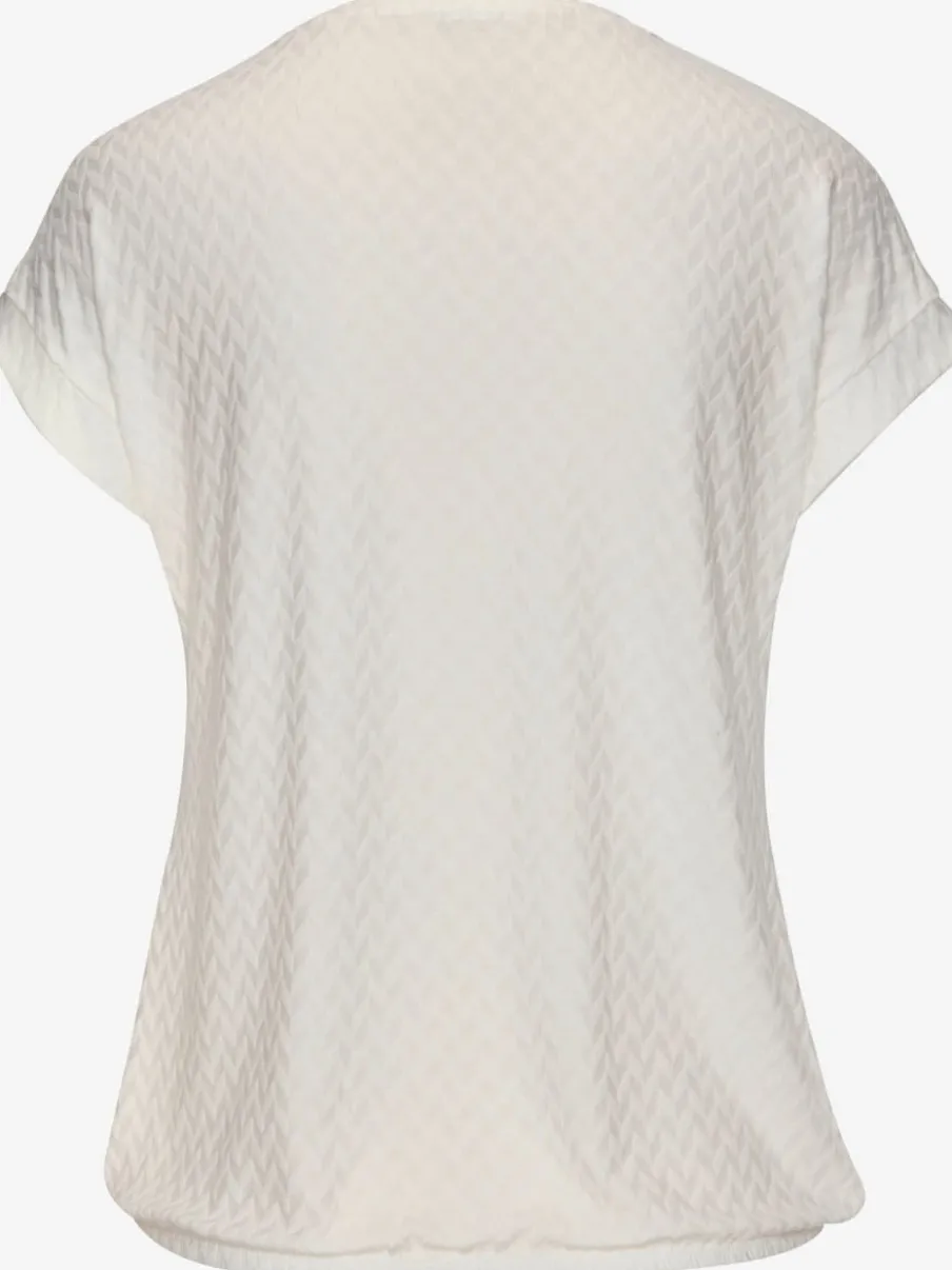 T-shirt à manches courtes avec motif jacquard et encolure ronde
