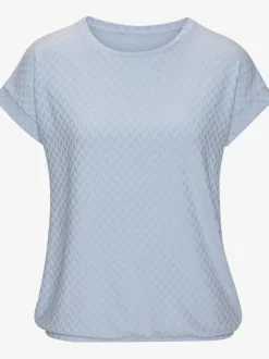 T-shirt à manches courtes avec motif jacquard et encolure ronde