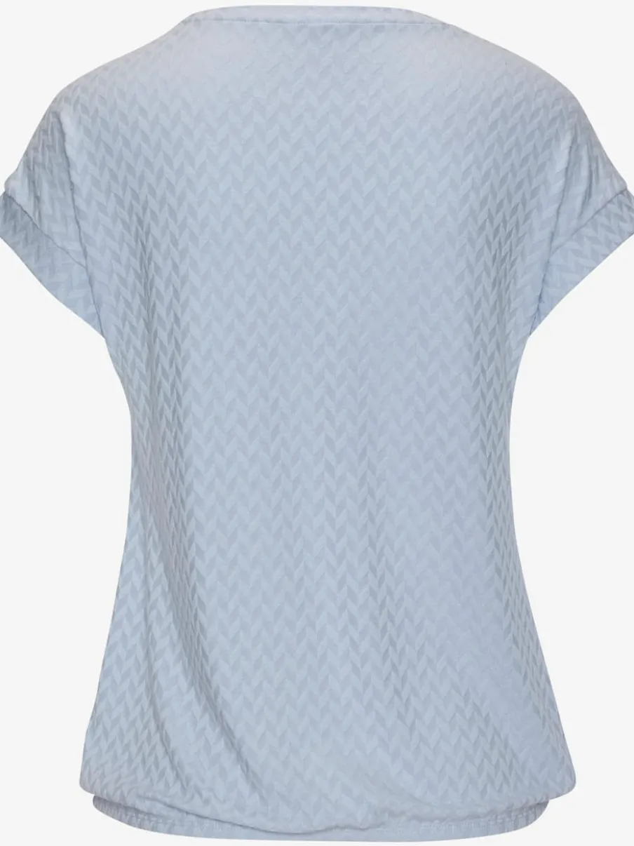 T-shirt à manches courtes avec motif jacquard et encolure ronde