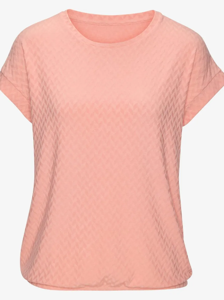 T-shirt à manches courtes avec motif jacquard et encolure ronde