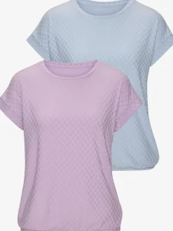 T-shirt à manches courtes avec motif jacquard en matière recyclée