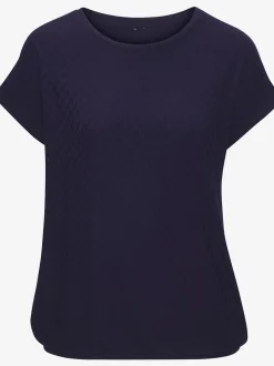 T-shirt à manches courtes avec motif jacquard en matière recyclée
