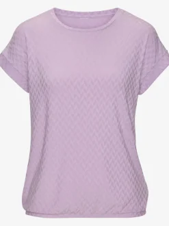 T-shirt à manches courtes avec motif jacquard en matière recyclée