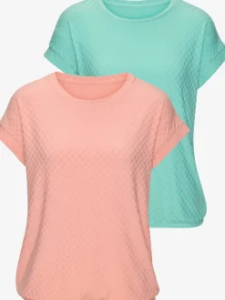 T-shirt à manches courtes avec motif jacquard en matière recyclée