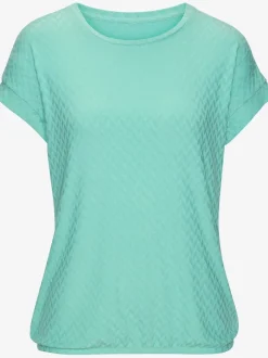 T-shirt à manches courtes avec motif jacquard en matière recyclée