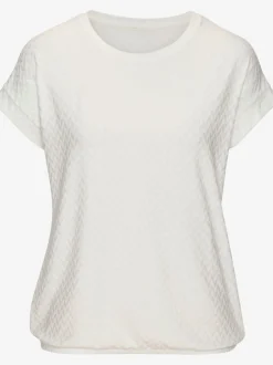 T-shirt à manches courtes avec motif jacquard en matière recyclée