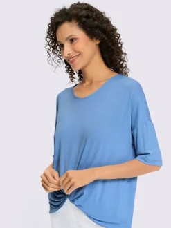 T-shirt à manches courtes avec nœud et encolure V