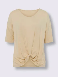T-shirt à manches courtes avec nœud et encolure V