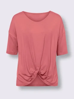 T-shirt à manches courtes avec nœud et encolure V