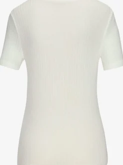 T-shirt à manches courtes avec patte de boutonnage et boutons imitation corne