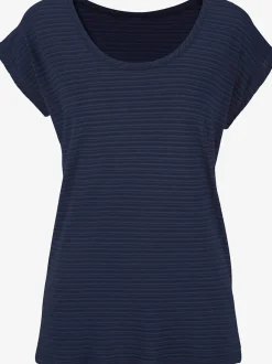 T-shirt à manches courtes avec rayures et col arrondi