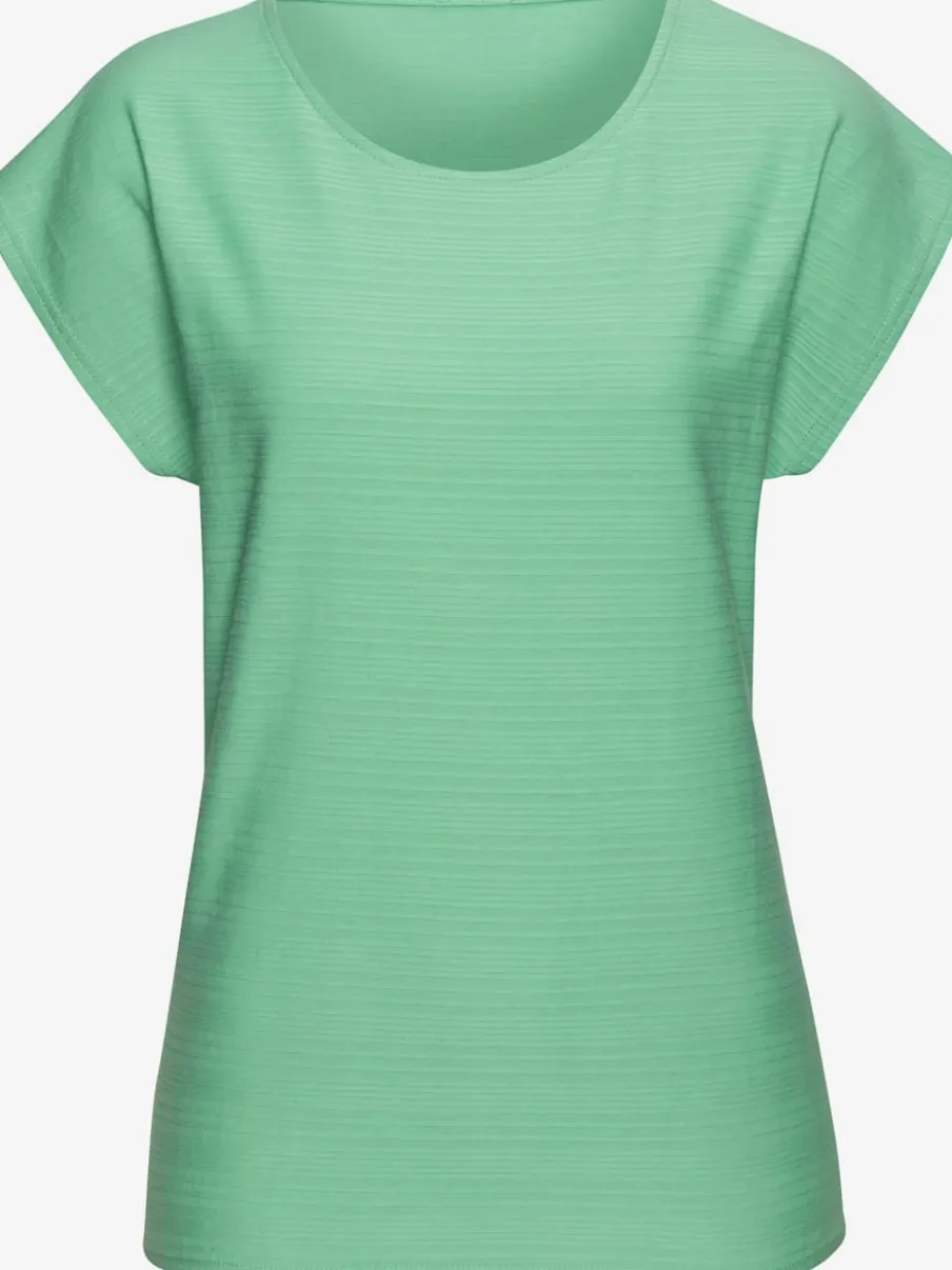T-shirt à manches courtes avec structure rayée en coton doux