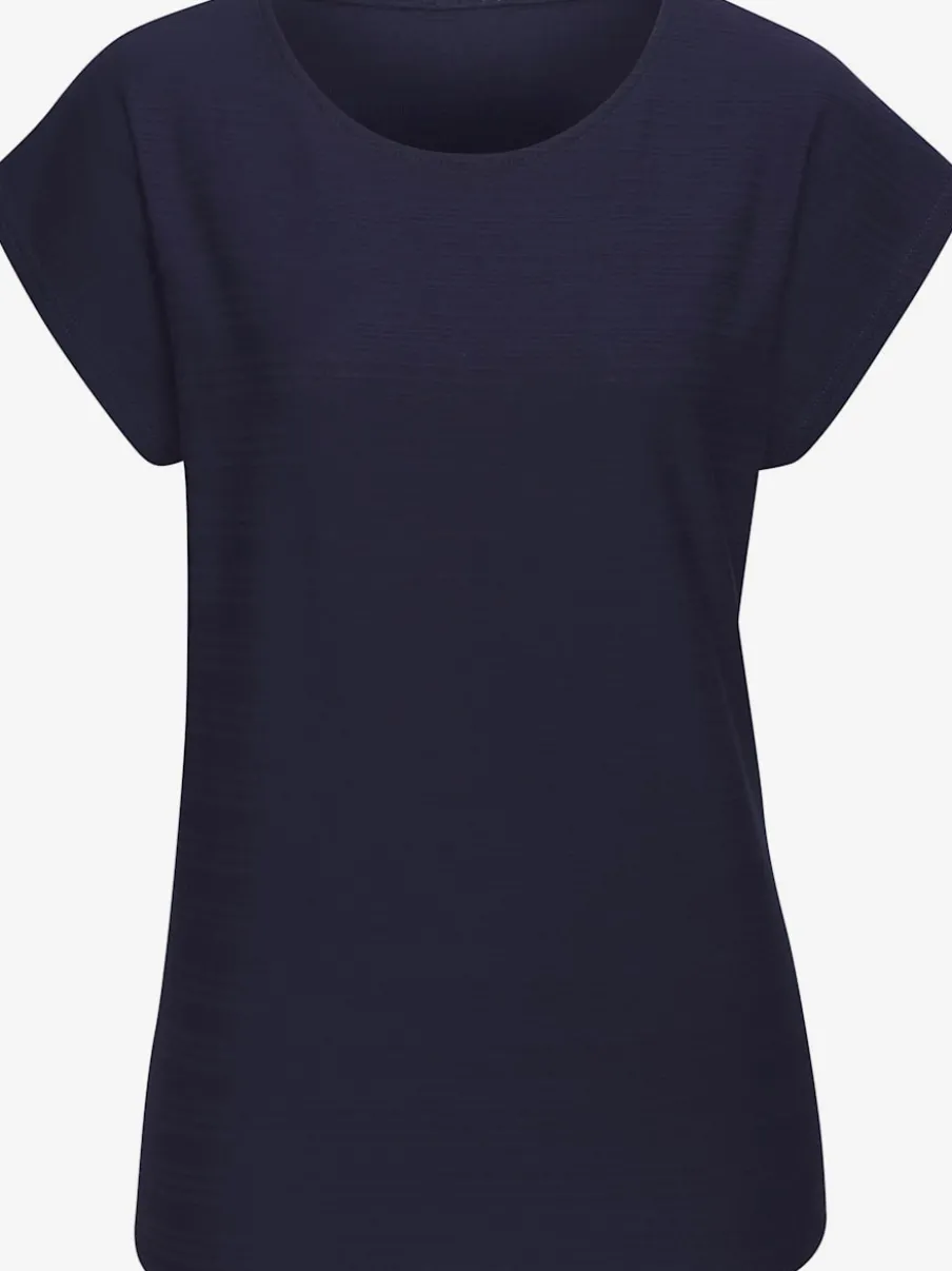 T-shirt à manches courtes avec structure rayée en coton doux