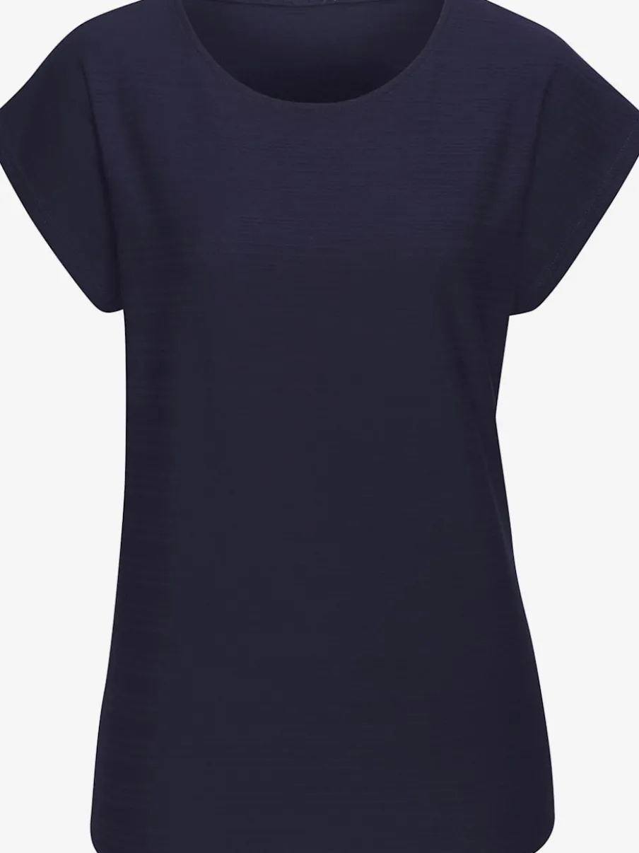 T-shirt à manches courtes avec structure rayée en coton doux