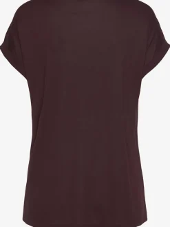 T-shirt à manches courtes encolure ronde avec forme fluide.