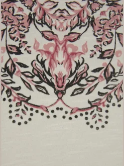 T-shirt à manches courtes encolure ronde imprimé mandala