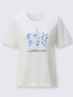 T-shirt à manches courtes en coton avec motif floral
