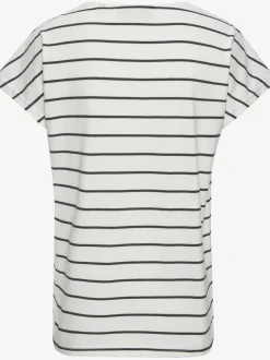 T-shirt à manches courtes en jersey doux à rayures marinières avec logo discret