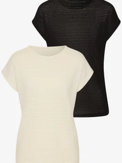 T-shirt à manches courtes en matière gaufrée légère